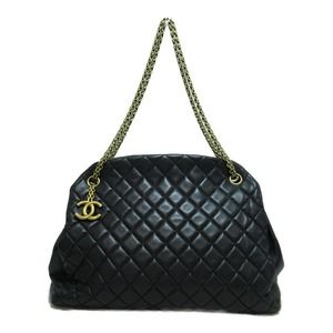 Chanel Mademoiselle Bowling Shoulder Bag Calf Black